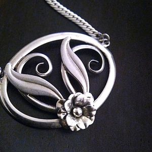 MK JEWELRY STERLING FLORAL NECKLACE